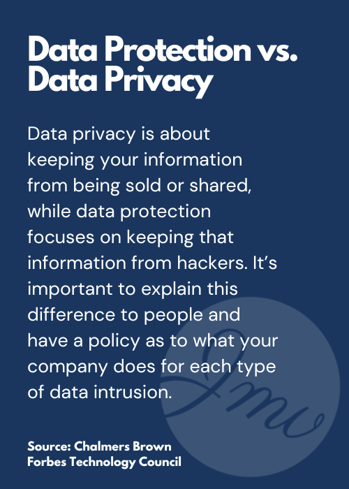 Difference between Data Privacy and Data Protection JMV Media Group